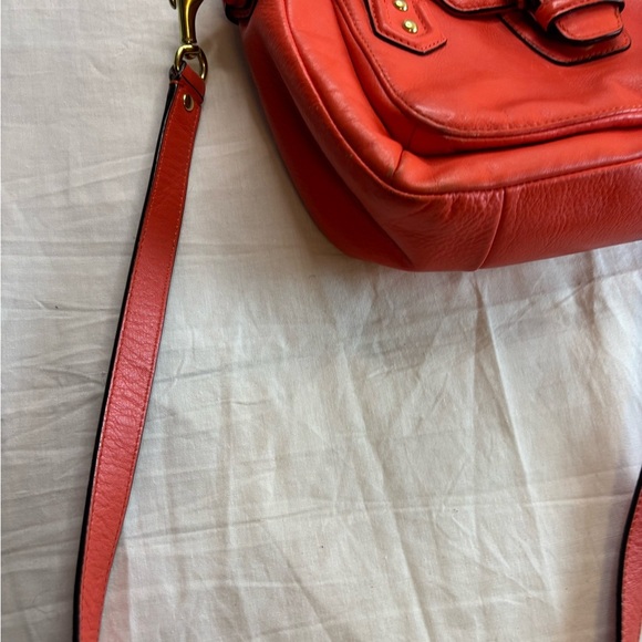 Coach Campbell Orange Leather Crossbody Satchel - Picture 5 of 16